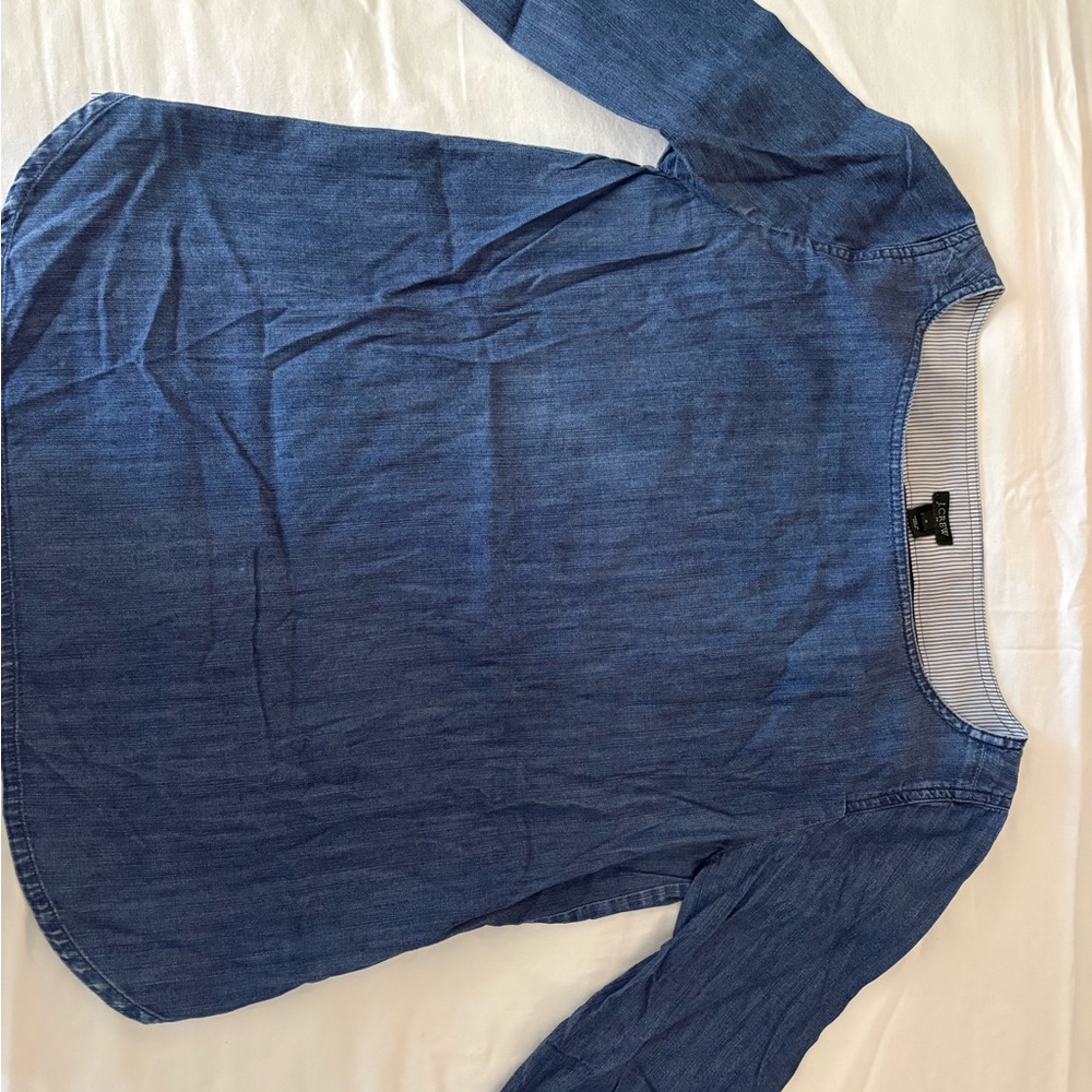 J. Crew Blue Denim Top